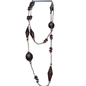 Brown Crystal Bead Necklace